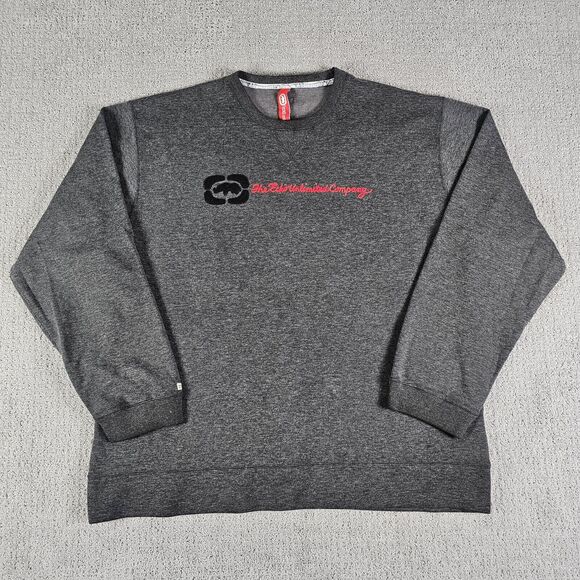 Ecko Unltd Sweatshirt‎ Men's 2XL Gray Pullover Y2K Style Hip Hop - Picture 1 of 9